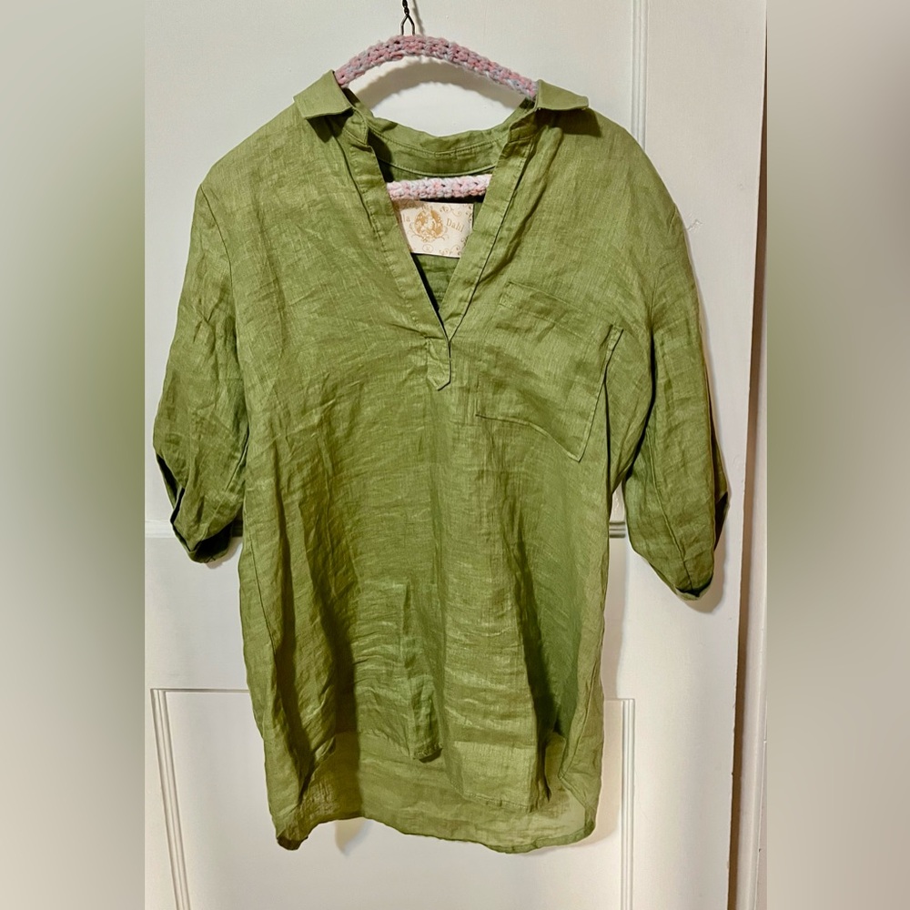Bella Dahl Olive Green Top